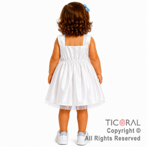 DISFRAZ PRINCESA CORTO CON BRETEL ANCHO BLANCO TALLE 0